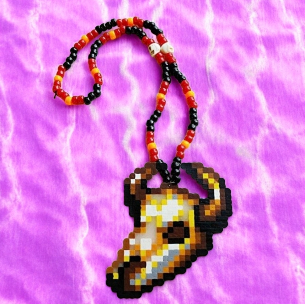 Skull Perler Kandi Necklace